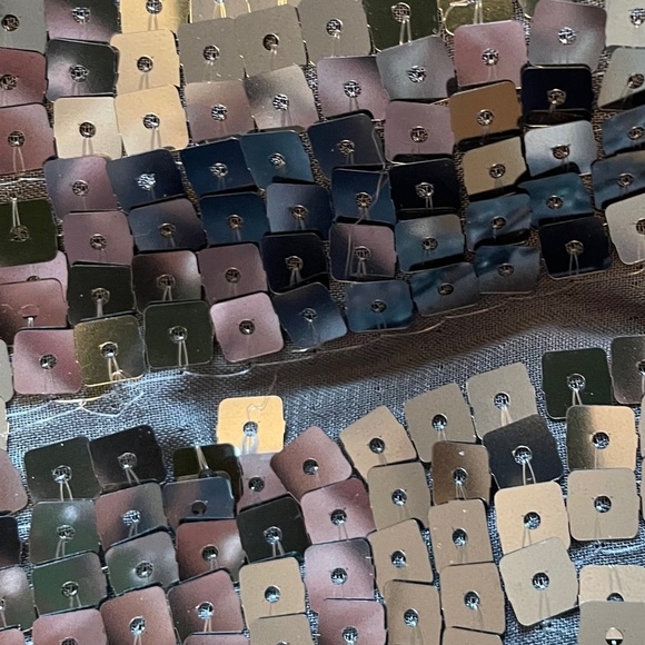 Joe Fresh Blingy Sequin Silver Women's Mini Dress NWT-Size 2X-Lined - Picture 9 of 9